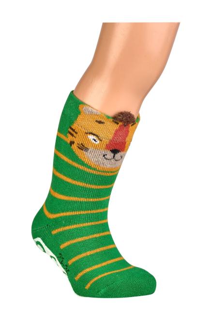 2 Paar TippTexx 24 Kinder Sockenschuhe "Baby-Tiere"